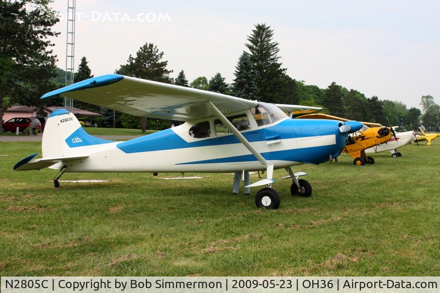 N2805C, 1954 Cessna 170B C/N 26348, Riverside breakfast fly-in at Zanesville, Ohio