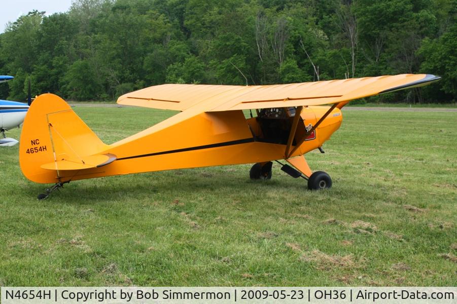 N4654H, 1948 Piper PA-15 Vagabond Vagabond C/N 15-366, Riverside breakfast fly-in at Zanesville, Ohio