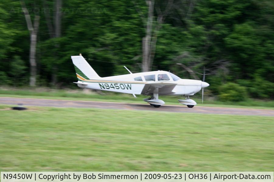 N9450W, 1968 Piper PA-28-235 C/N 28-11169, Arriving at the Riverside breakfast fly-in at Zanesville, Ohio.