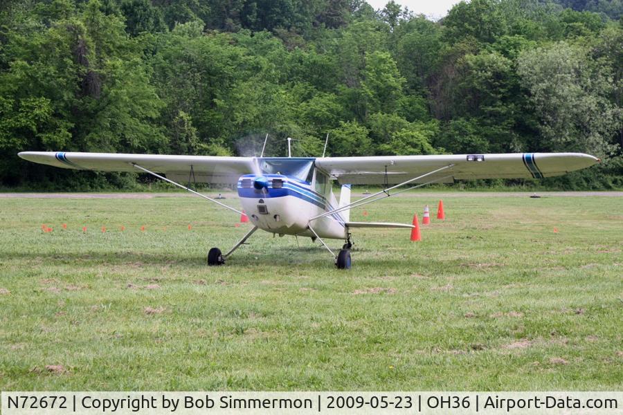 N72672, 1946 Cessna 140 C/N 9848, Riverside breakfast fly-in at Zanesville, Ohio