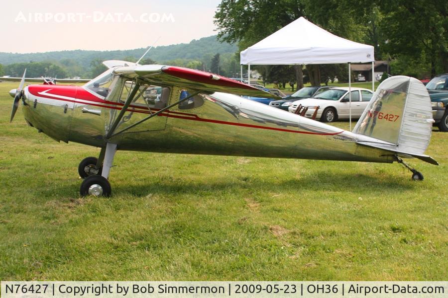 N76427, 1946 Cessna 140 C/N 10853, Riverside breakfast fly-in at Zanesville, Ohio