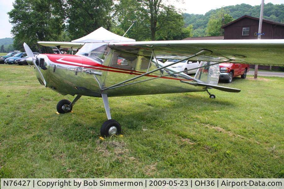 N76427, 1946 Cessna 140 C/N 10853, Riverside breakfast fly-in at Zanesville, Ohio
