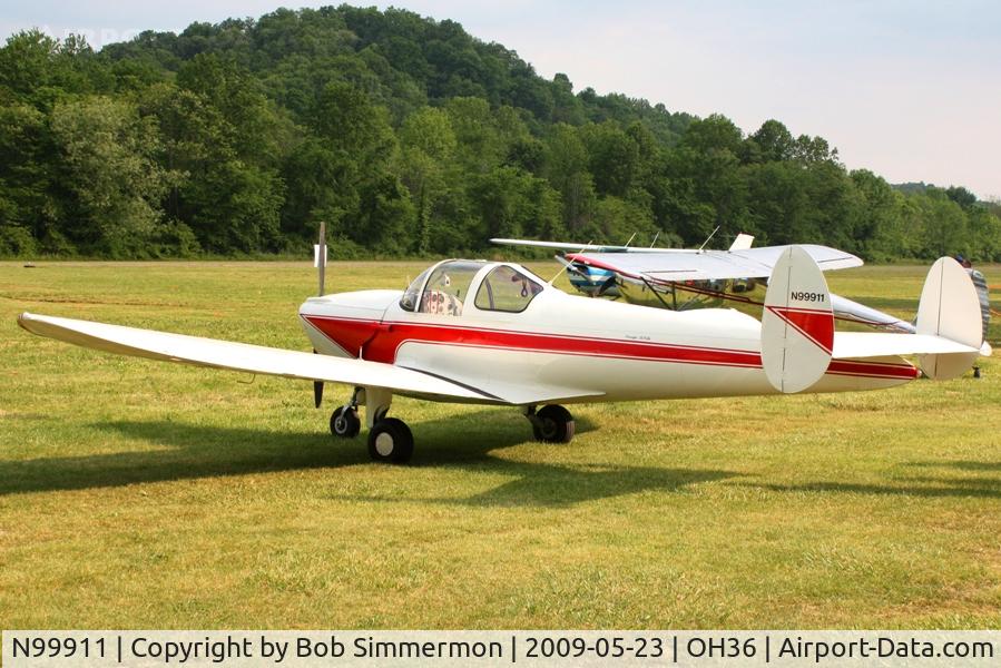 N99911, 1946 Erco 415C Ercoupe C/N 2534, Riverside breakfast fly-in at Zanesville, Ohio