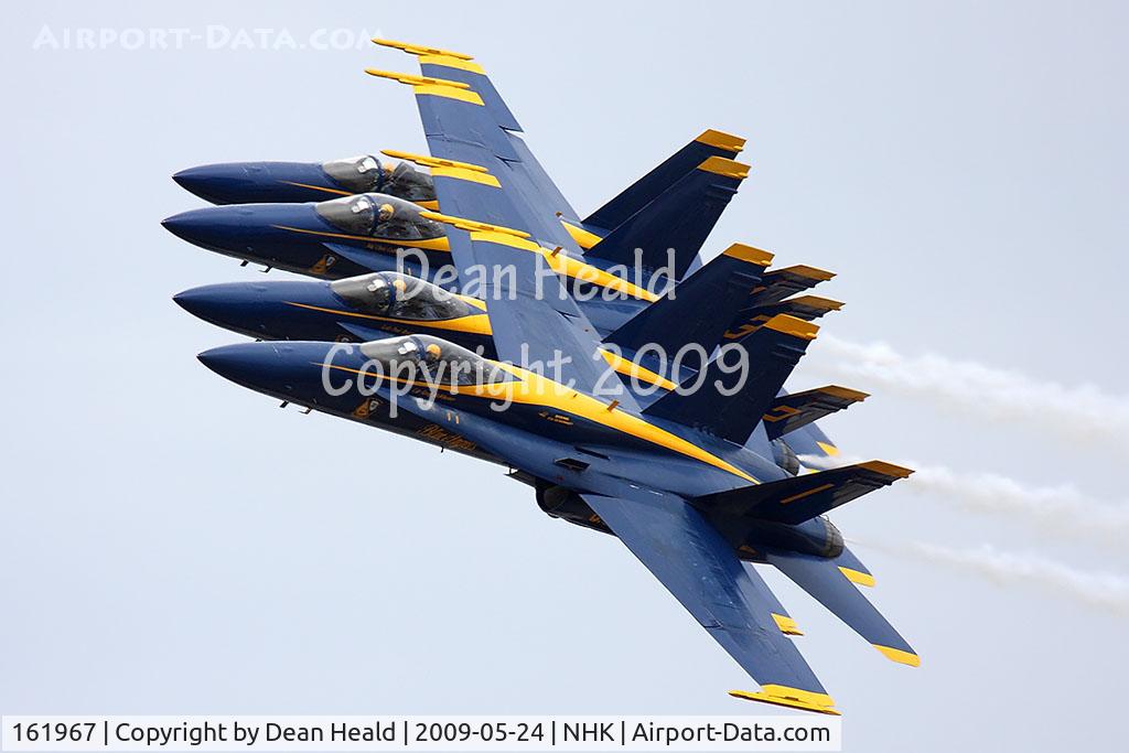 161967, McDonnell Douglas F/A-18A Hornet C/N 0183/A144, US Navy Blue Angels performing at NAS Patuxent River Air Expo 2009.