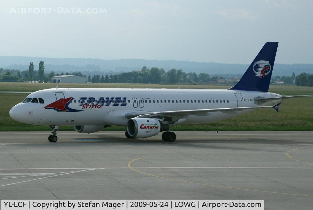 YL-LCF, 1993 Airbus A320-212 C/N 446, Travel Service (LAT Charter) A320 from BCN