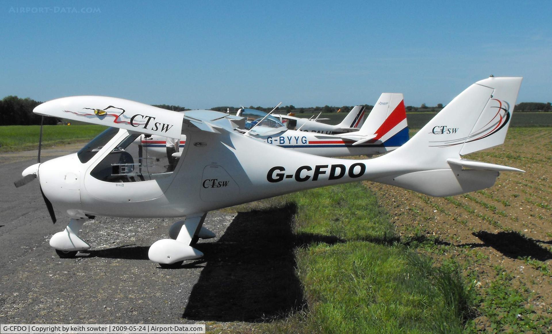 G-CFDO, 2008 Flight Design CTSW C/N 8366, Visiting aircraft at Little Snoring Fly-In