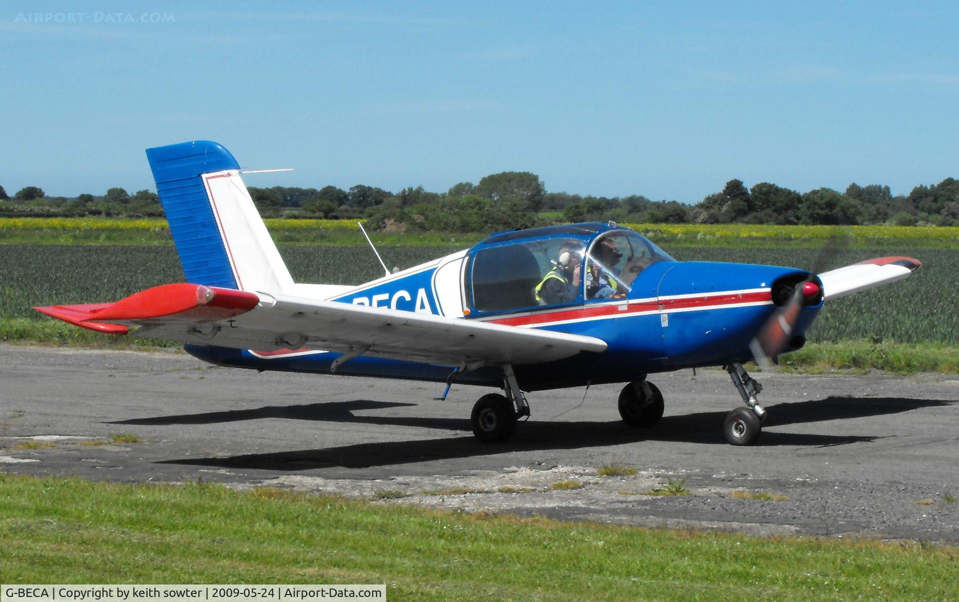 G-BECA, 1976 Socata Rallye 100ST Galopin C/N 2751, Visiting aircraft at Little Snoring Fly-In