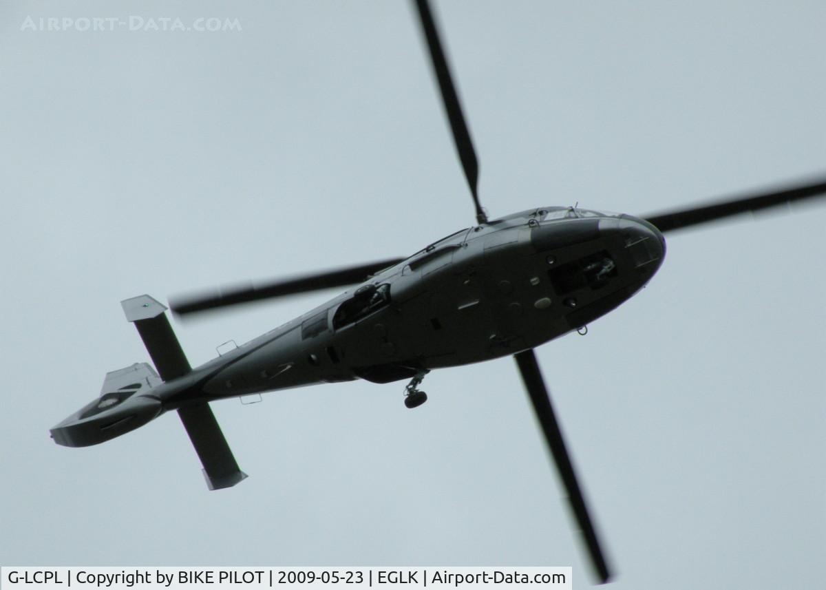 G-LCPL, 1991 Aerospatiale AS-365N-2 Dauphin C/N 6393, OVER THE FENCE AND HEADING FOR THE PREMIAIR COMPOUND