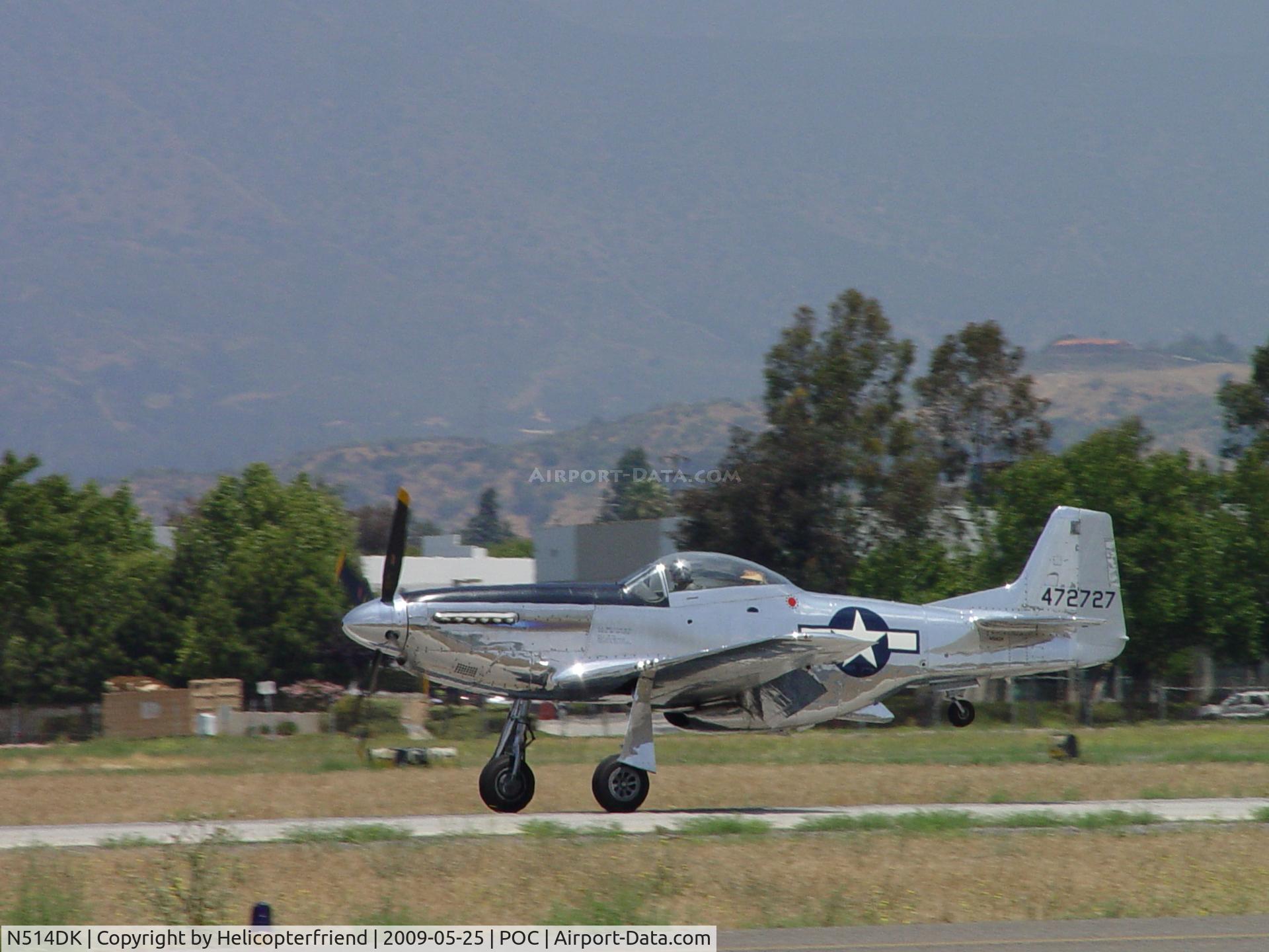 N514DK, 1945 North American P-51D Mustang C/N 45-11558, Tail still up