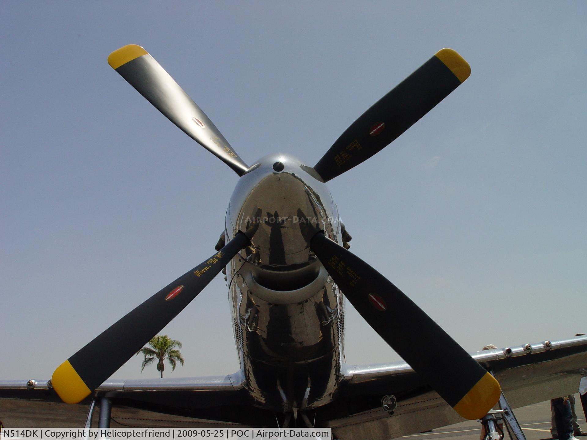 N514DK, 1945 North American P-51D Mustang C/N 45-11558, Business end of the P-51