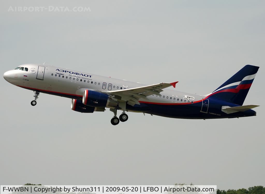 F-WWBN, 2009 Airbus A320-214 C/N 3923, C/n 3923 - To be VQ-BCM