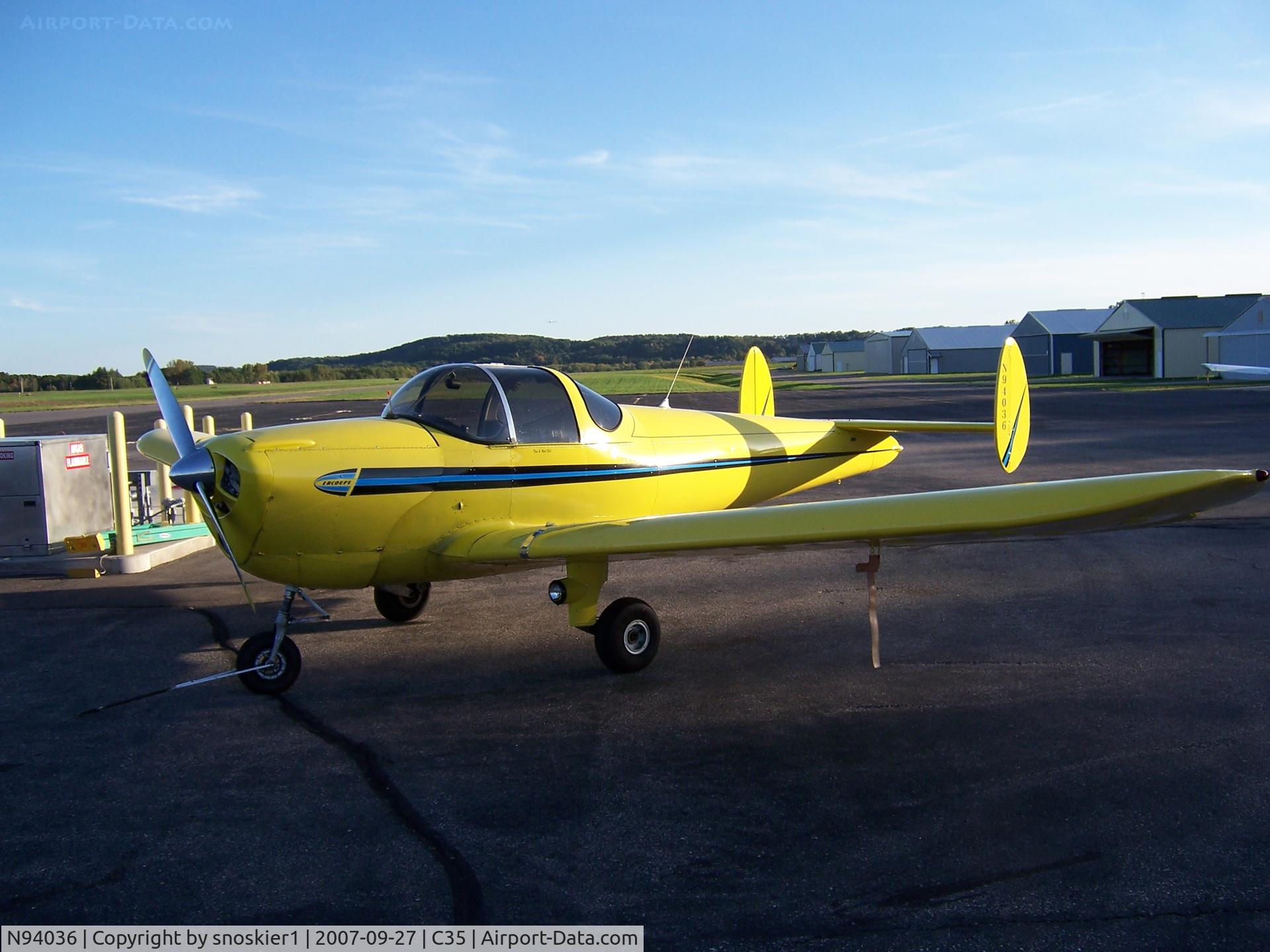 N94036, 1946 Erco 415C Ercoupe C/N 1359, Ercoupe - yellow with black/blue stripe