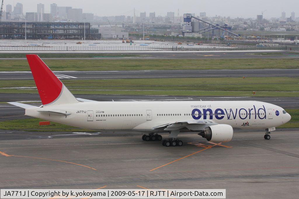 JA771J, 2003 Boeing 777-246 C/N 27656, 3rd JAL OneWorld c/s
