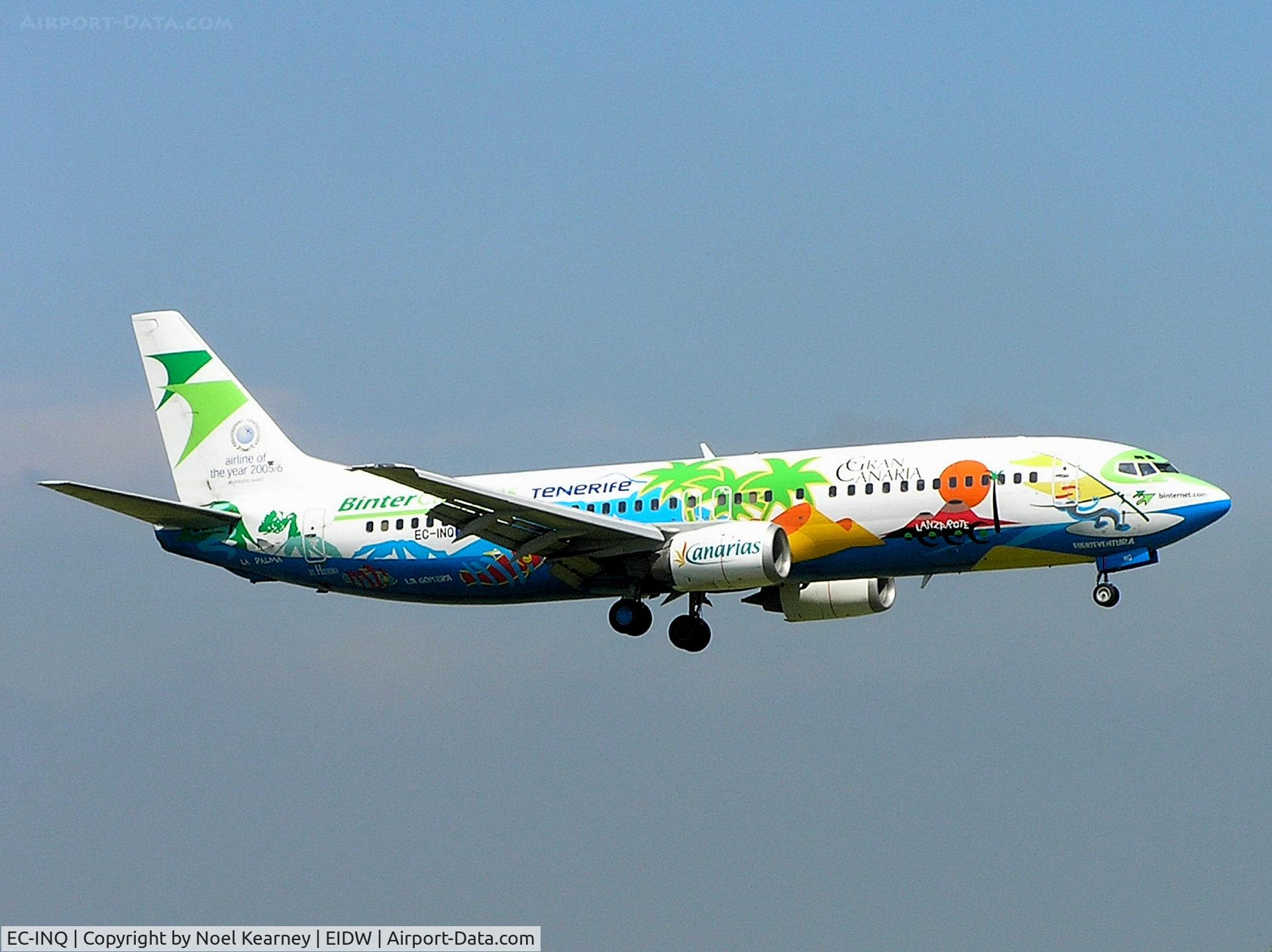 EC-INQ, 1992 Boeing 737-4Q8 C/N 25169, Landing RWY 10