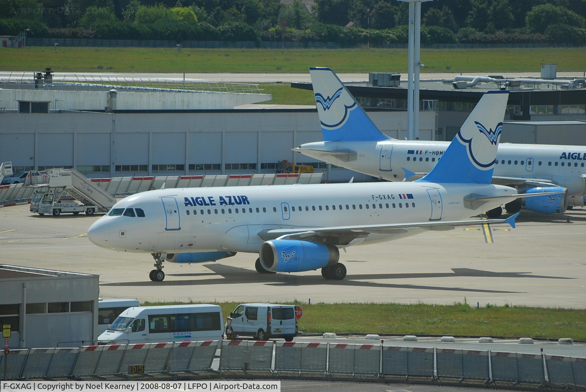 F-GXAG, 2004 Airbus A319-132 C/N 2296, Taken from terrace above terminal 2