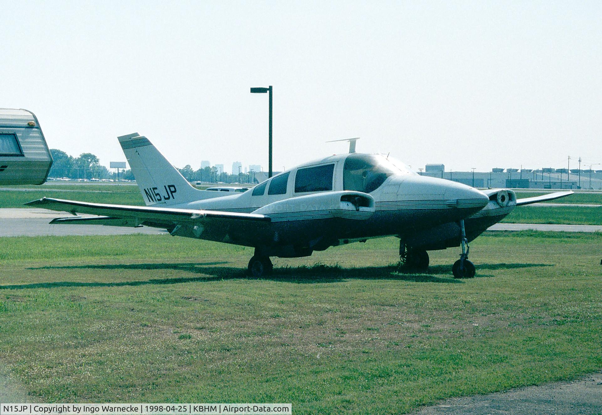 N15JP, 1967 Beagle B-206 Series 2 C/N B059, Beagle B.206 Srs2 sitting (minus propellers) on the edge of Birmingham Airport, Birmingham AL