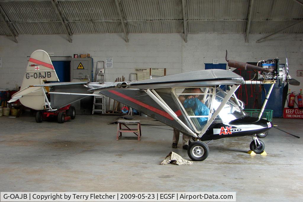 G-OAJB, 1997 Cyclone AX2000 C/N 7281, Cyclone AX2000 hangared at Conington