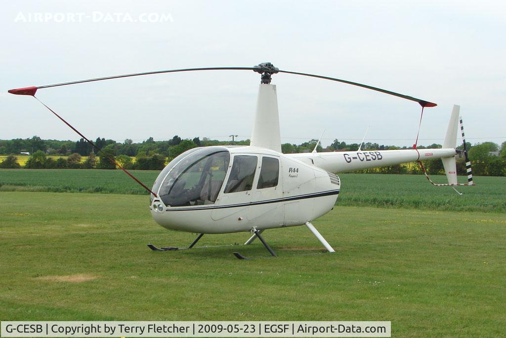 G-CESB, 2004 Robinson R44 Raven C/N 1369, Robinson R44 At Conington in May 2009