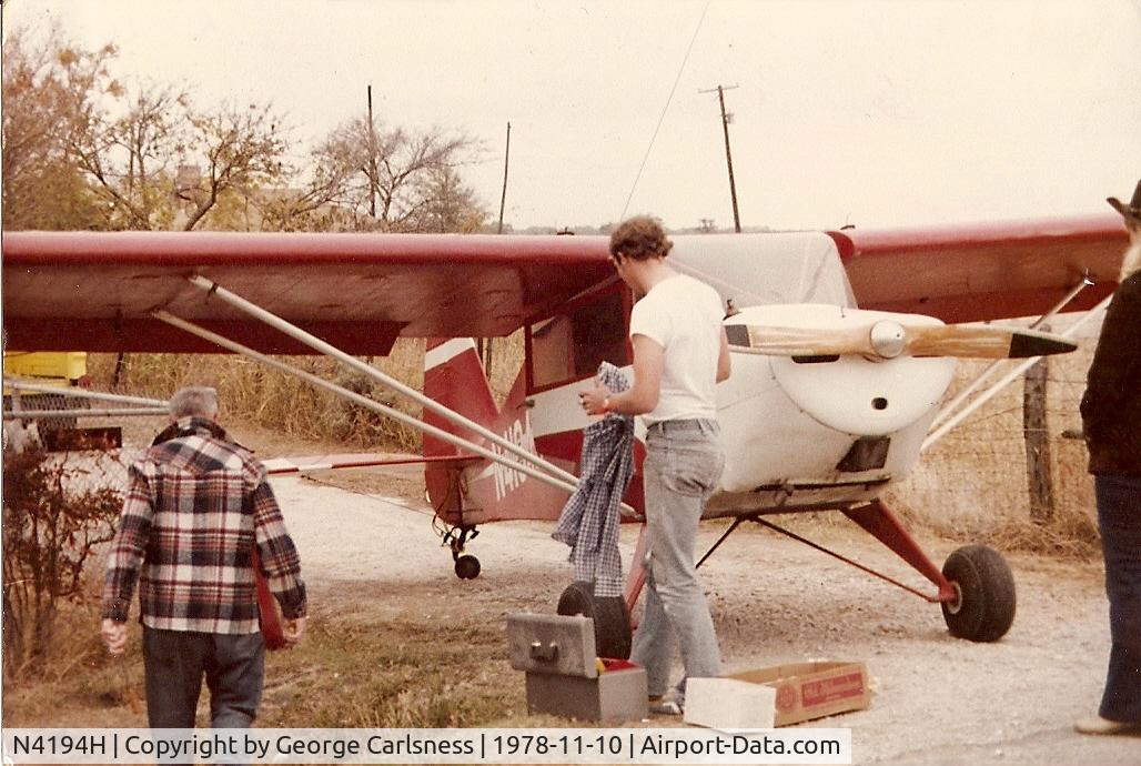 N4194H, 1948 Piper PA-15 Vagabond C/N 15-77, Last flight before going into the Airforce the next day. Ended with engine failure.
