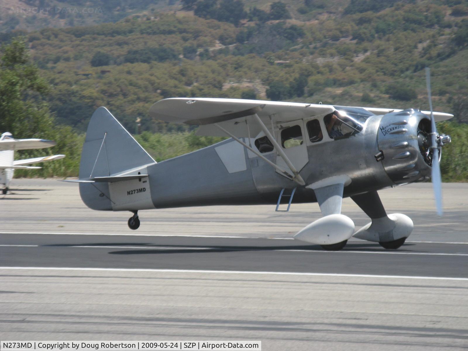 N273MD, 2008 Dickenson Howard DGA-21 (Replicate) C/N 001, 2008 Dickenson HOWARD DGA-21 'Mr. Dickenson', P&W R-1340-57 Wasp 600 Hp, landing roll Rwy 22