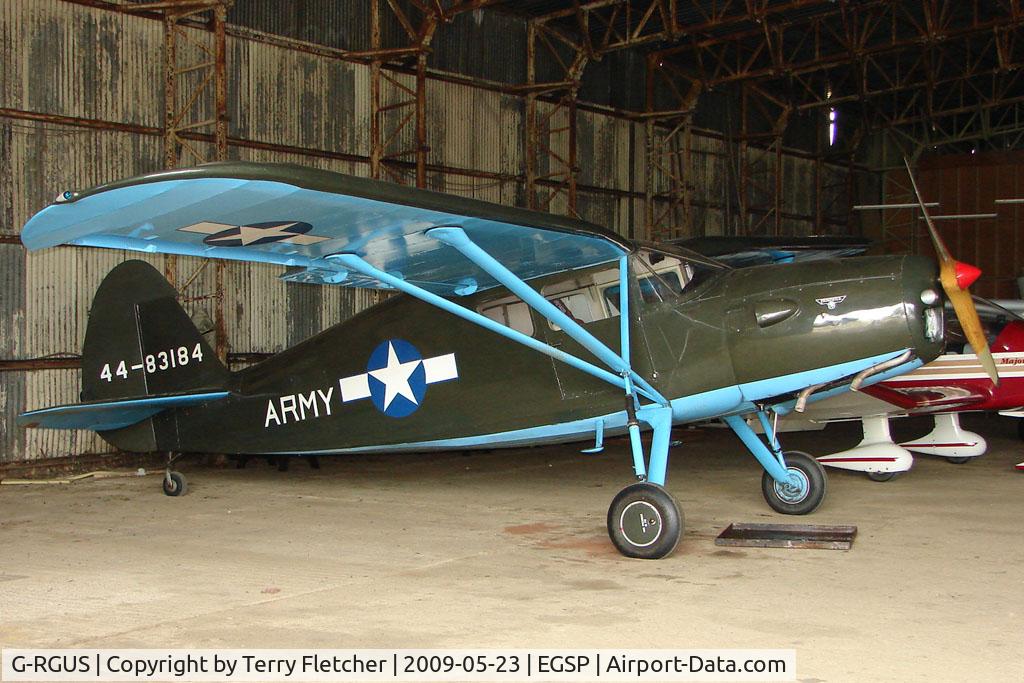 G-RGUS, 1946 Fairchild UC-61K Argus III (24R-46A) C/N 1145, 1946 Fairchild 24R-46A wears Serial 44-83184 at Sibson