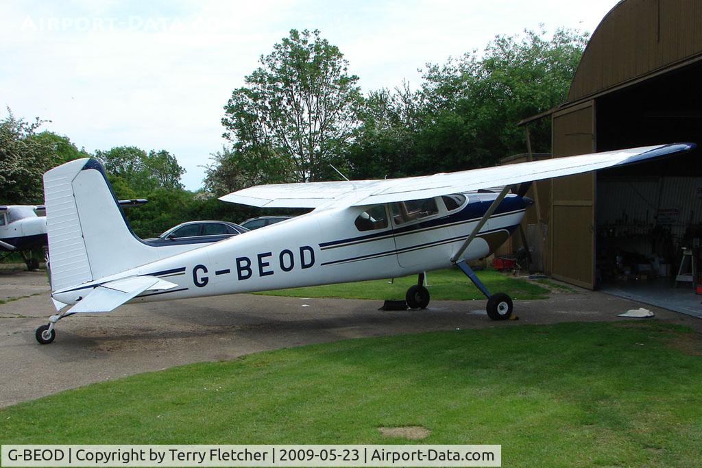 G-BEOD, 1955 Cessna 180 C/N 32092, Cessna 180 parked at a rural Midlands airfield