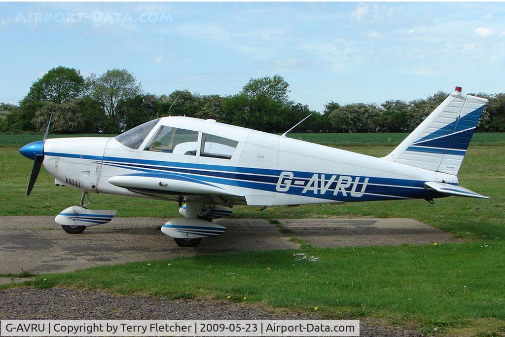 G-AVRU, 1967 Piper PA-28-180 Cherokee C C/N 28-4025, Visiting Piper parked at a rural Midlands airfield