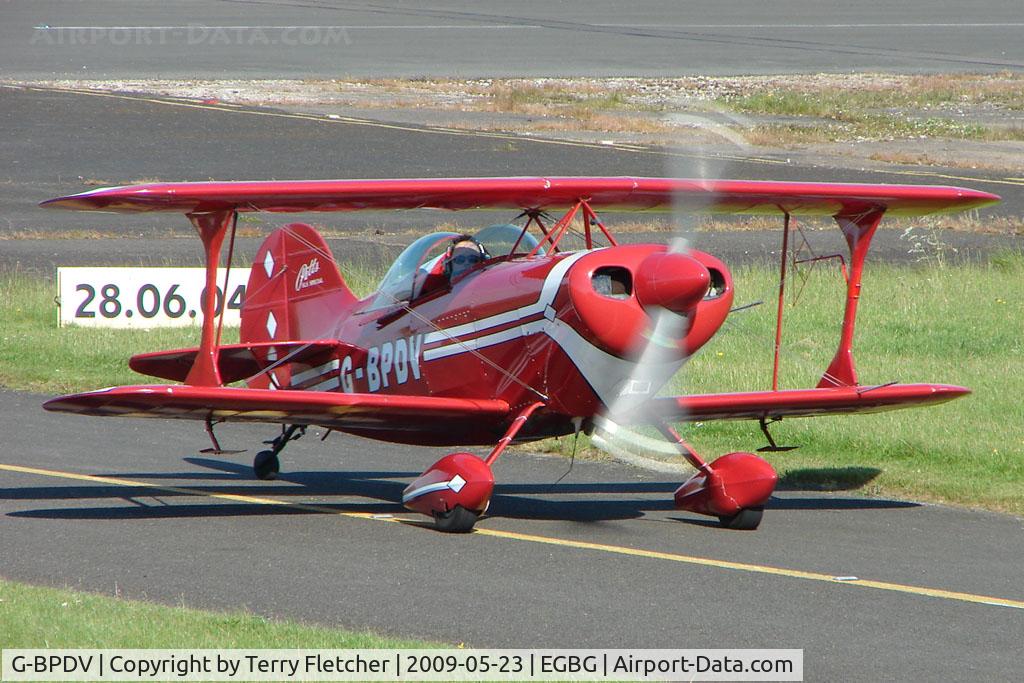 G-BPDV, 1970 Pitts S-1S Special C/N 27P, Based Pitts S-1S at Leicester 2009 May Bank Holiday Fly-in