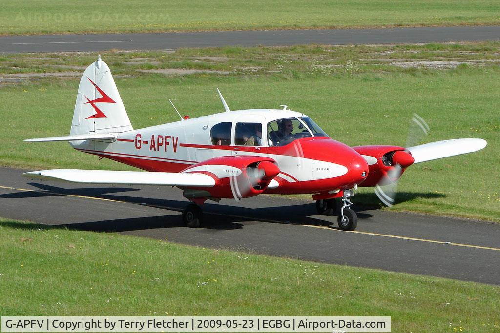 G-APFV, 1959 Piper PA-23-160 Apache C/N 23-1686, Immaculate Piper Apache at Leicester 2009 May Bank Holiday Fly-in