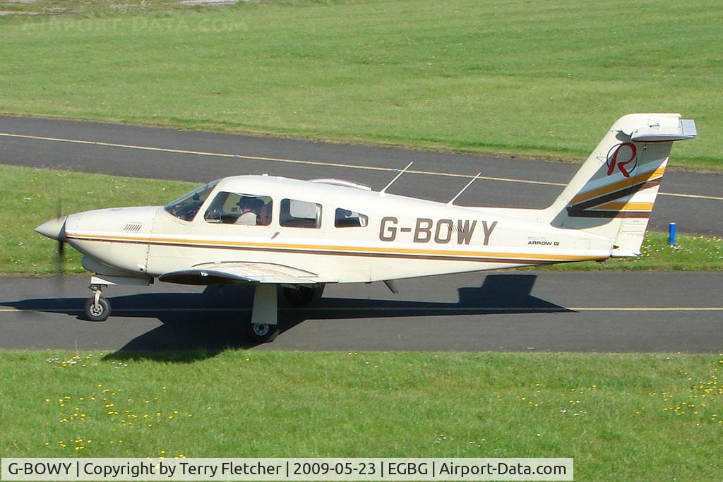 G-BOWY, 1981 Piper PA-28RT-201T Turbo Arrow IV Arrow IV C/N 28R-8131114, PIPER PA-28RT-201T, at Leicester 2009 May Bank Holiday Fly-in