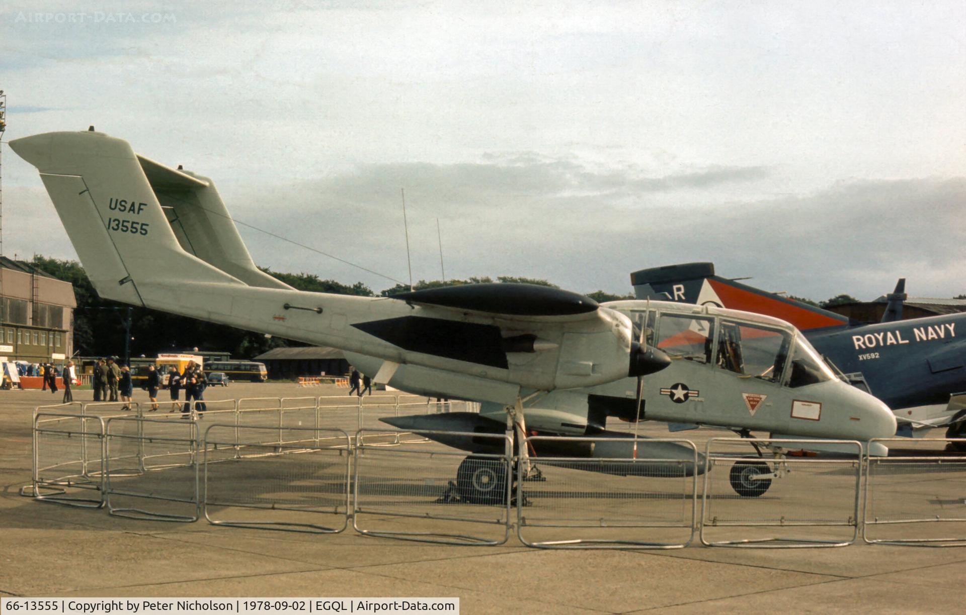 66-13555, 1966 North American Rockwell OV-10A Bronco C/N 305-4, Another view of the OV-10A Bronco of 20 TASS/601 TCW at the 1978 Leuchars Airshow.