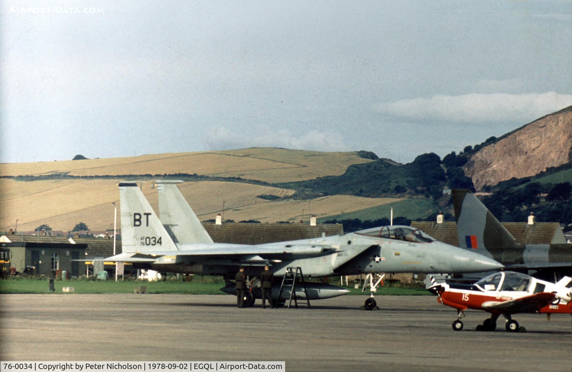 76-0034, 1976 McDonnell Douglas F-15A Eagle C/N 0215/A186, Another view of the F-15A Eagle from the 36 TFW on display at the 1978 Leuchars Airshow.