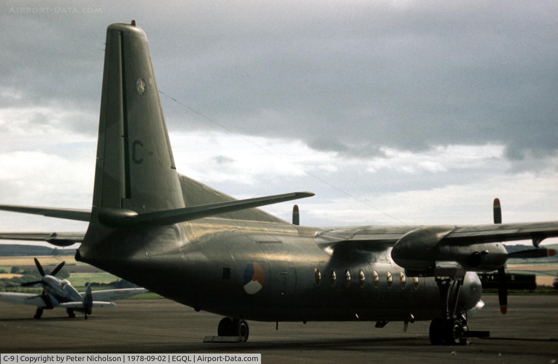 C-9, 1960 Fokker F-27-300M Troopship C/N 10159, Fokker Troopship of 334 Squadron Royal Netherlands Air Force at the 1978 Leuchars Airshow.