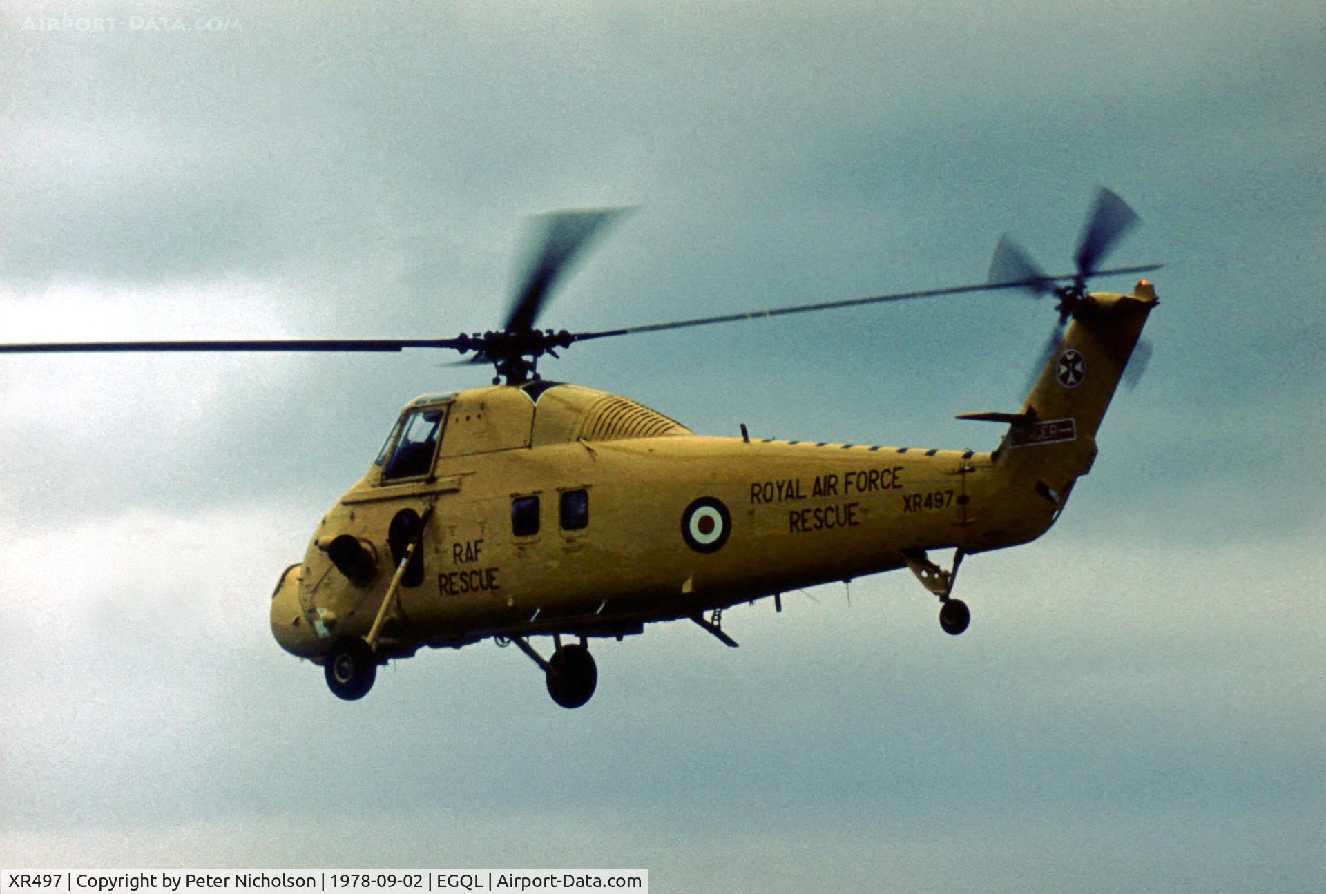 XR497, 1963 Westland Wessex HC.2 C/N WA122, Wessex HAR.2 of 22 Squadron active at the 1978 Leuchars Airshow.