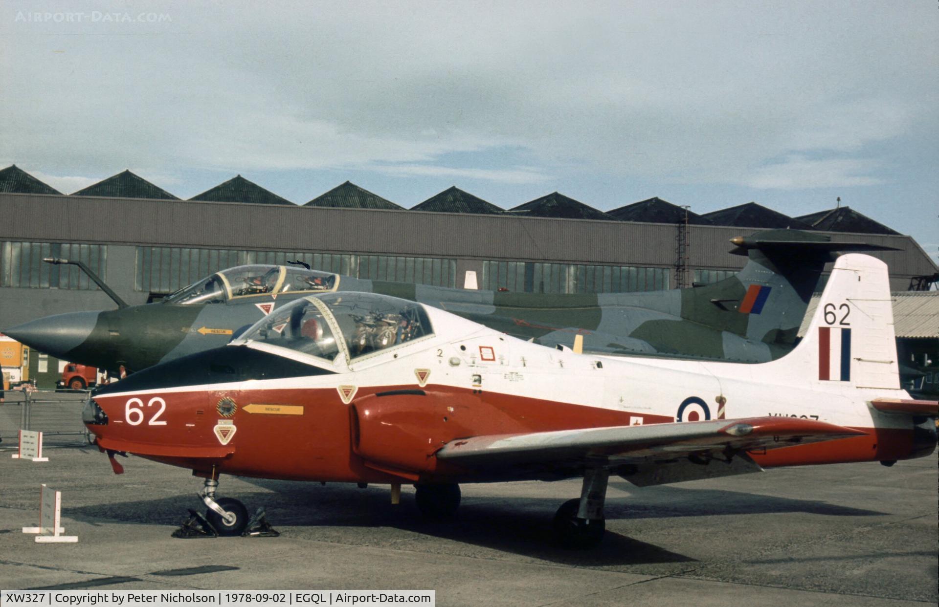 XW327, 1970 BAC 84 Jet Provost T.5A C/N EEP/JP/991, Jet Provost T.5A of 1 Flying Training School on display at the 1978 Leuchars Airshow.
