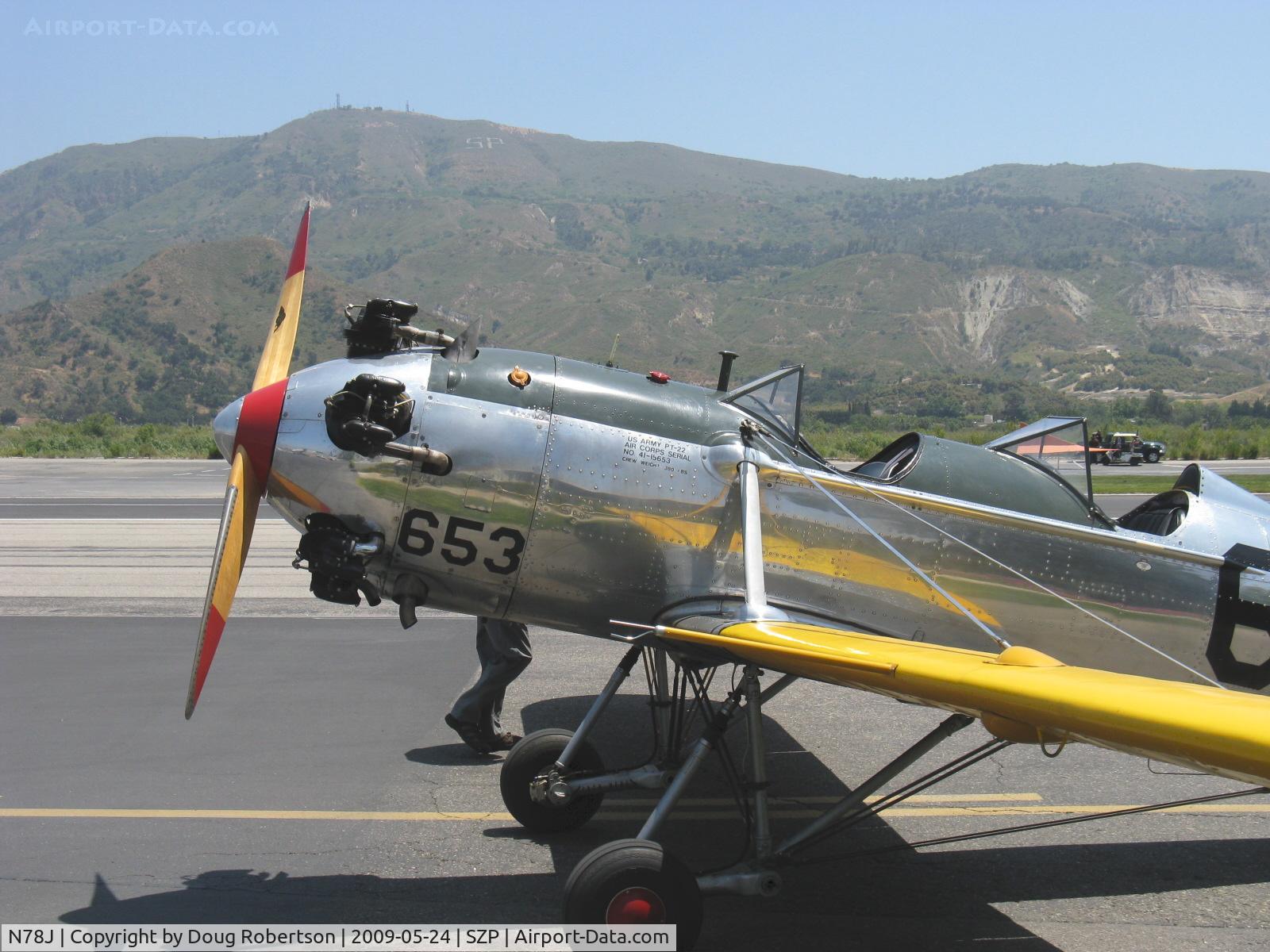 N78J, 1942 Ryan Aeronautical ST3KR C/N 1682, 1942 Ryan Aeronautical ST-3KR as PT-22, Kinner R-5 160 Hp radial