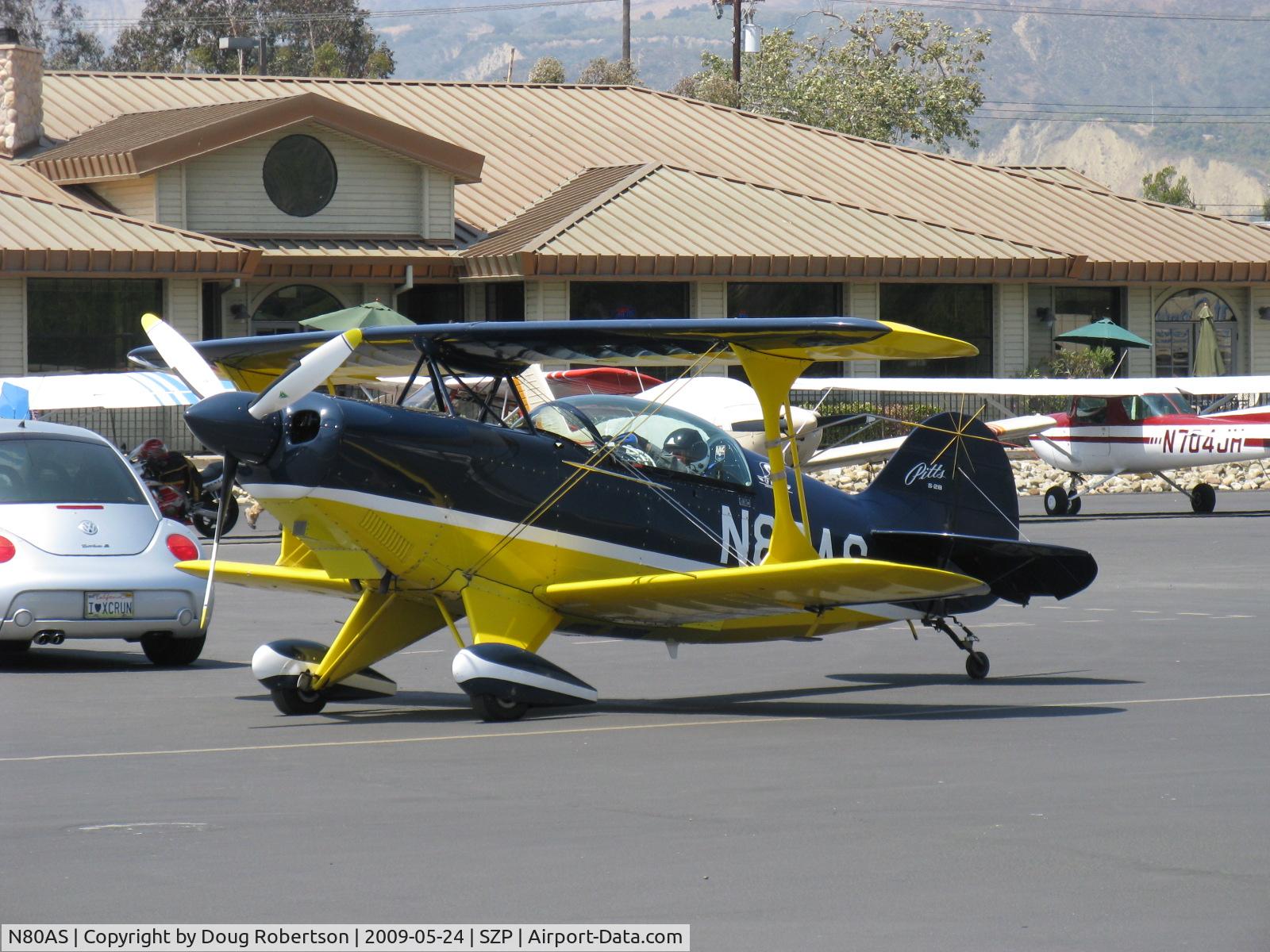 N80AS, 1992 Pitts S-2B Special C/N 5244, 1992 Pitts Aerobatics S-2B, Lycoming AEIO-540 just majored, new three-blade MT prop, engine start