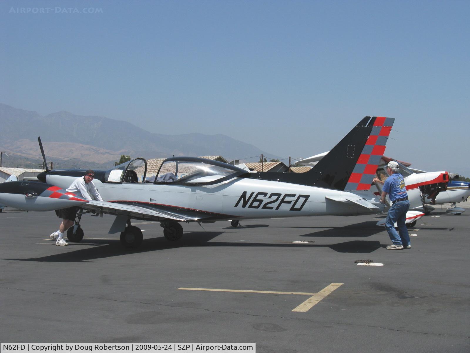 N62FD, 1983 SIAI-Marchetti F-260C C/N 720, 1983 Siai-Marchetti SF.260C, Lycoming O-540-E4A5 260 Hp