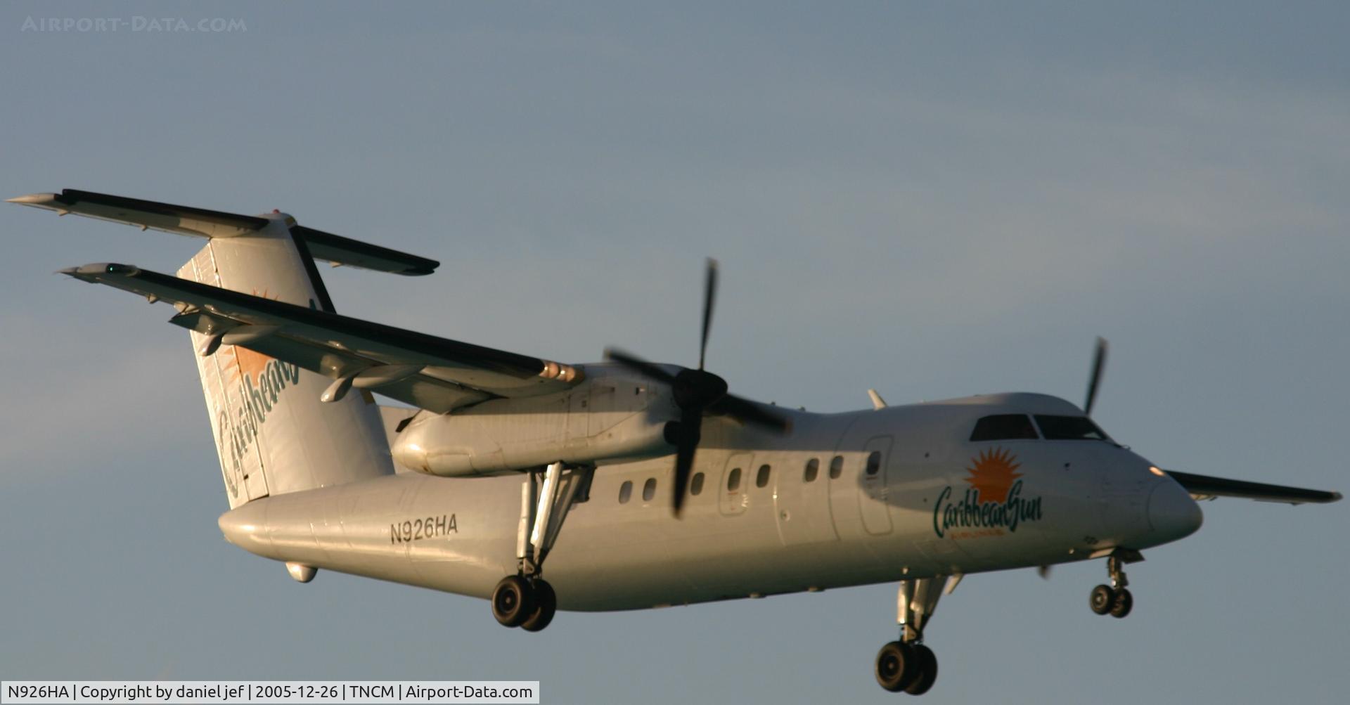 N926HA, 1988 De Havilland Canada DHC-8-102 Dash 8 C/N 114, Landing 10