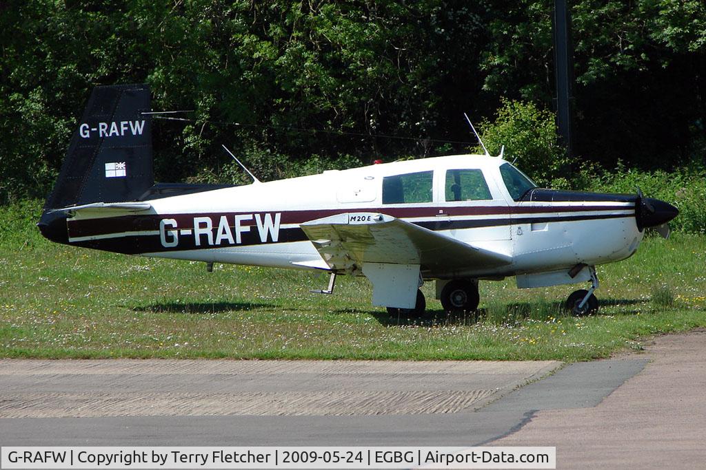G-RAFW, 1965 Mooney M20E Super 21 C/N 805, Mooney 20E at Leicester 2009 May Bank Holiday Fly-in