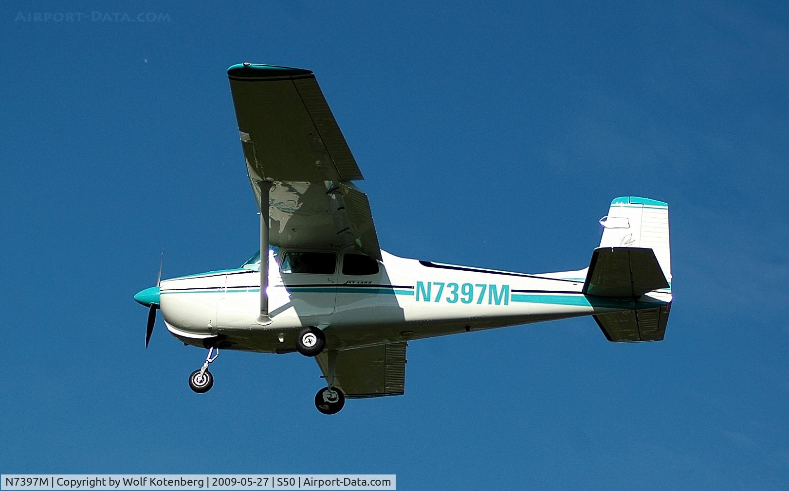 N7397M, 1958 Cessna 175 Skylark C/N 55697, on final