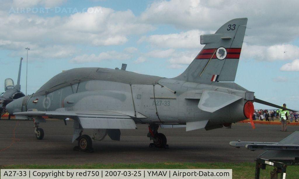 A27-33, British Aerospace Hawk 127 C/N DT33, BAe Hawk A27-33