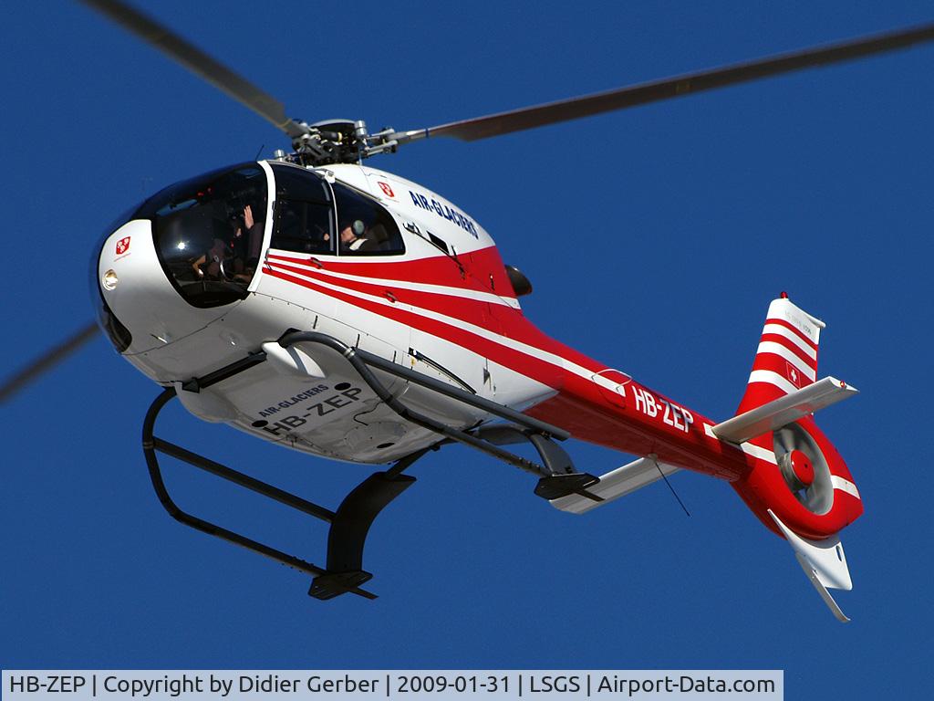 HB-ZEP, 2002 Eurocopter EC-120B Colibri C/N 1336, Over Sion Airport