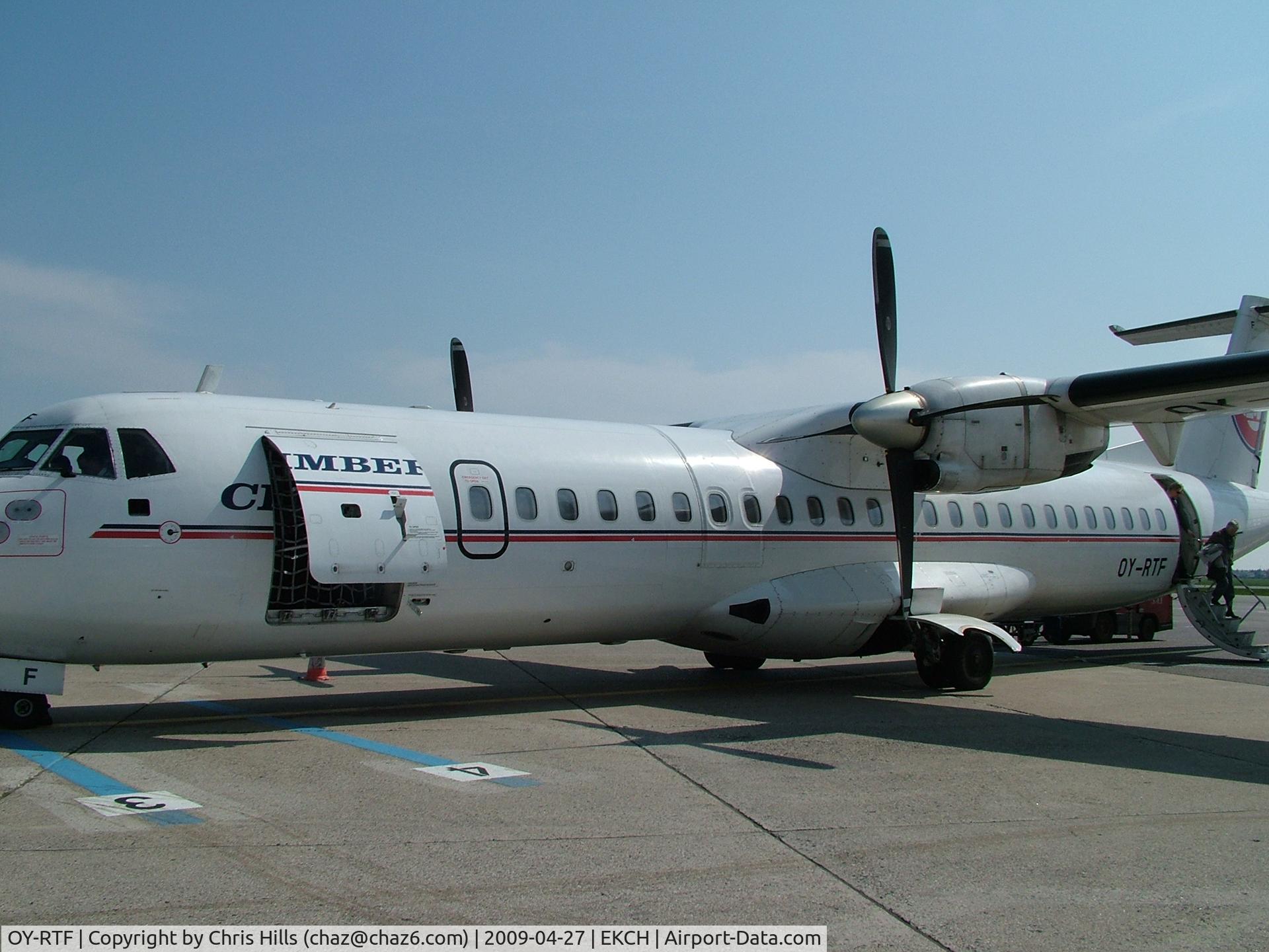 OY-RTF, 1997 ATR 72-202 C/N 496, Left side of OY-RTF on the ground at CPH