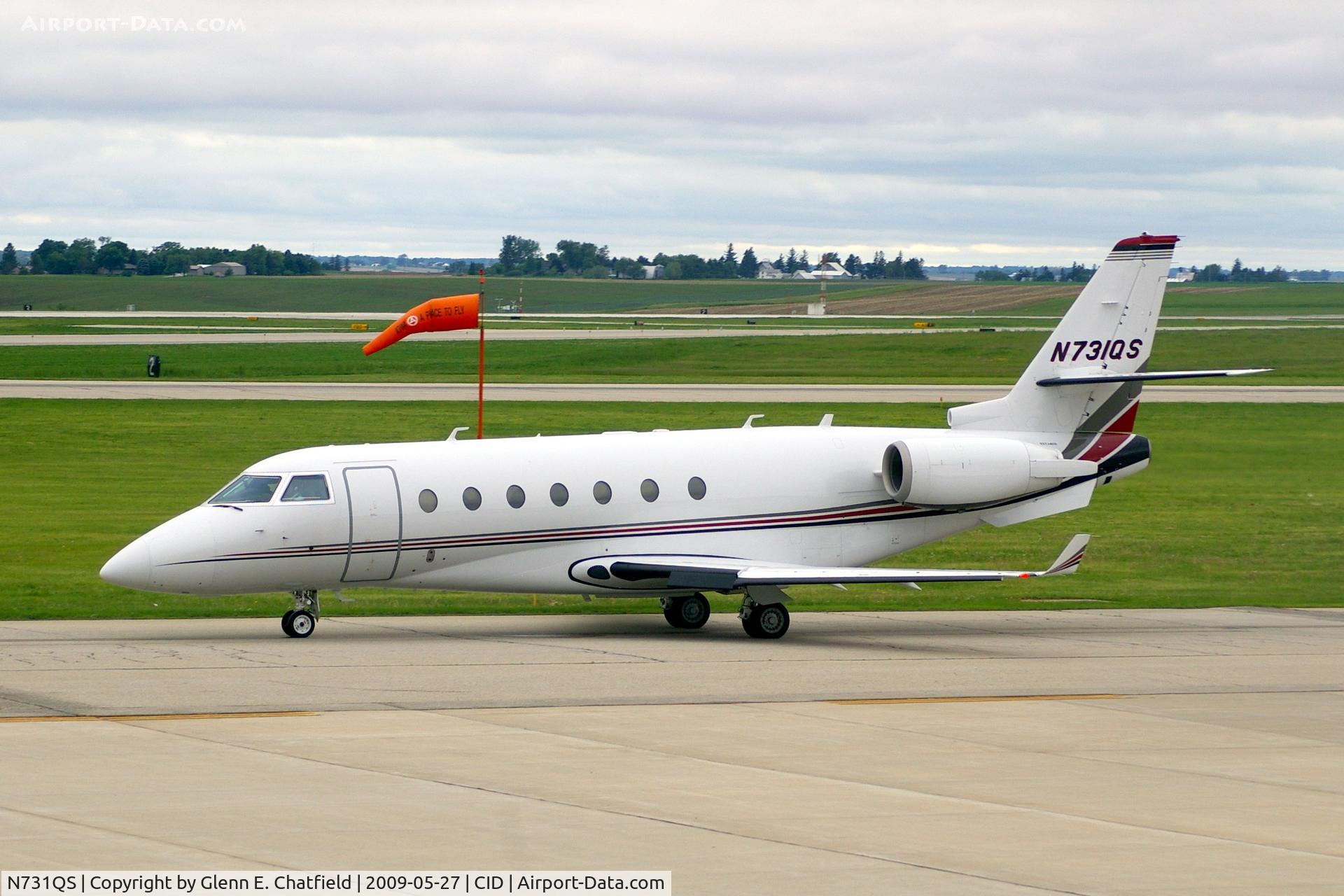 N731QS, 2005 Israel Aircraft Industries Gulfstream 200 C/N 123, Taxiing from Landmark to Runway 27