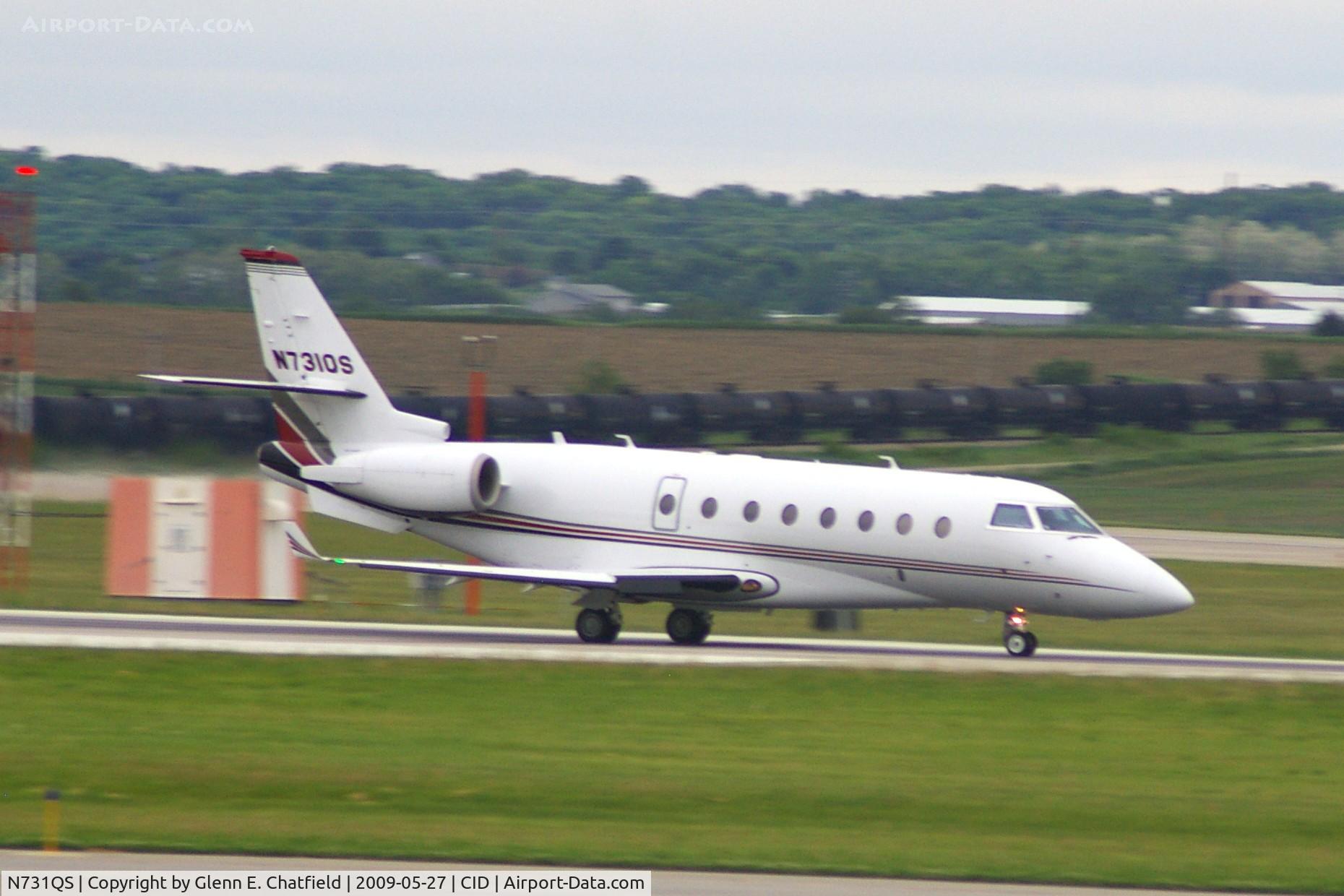 N731QS, 2005 Israel Aircraft Industries Gulfstream 200 C/N 123, Take-off roll Runway 27