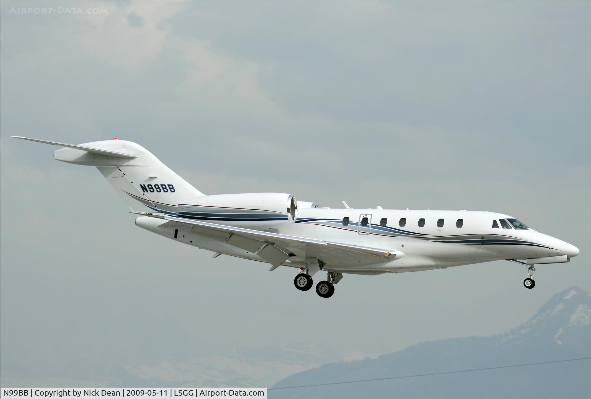 N99BB, 1996 Cessna 750 Citation X Citation X C/N 750-0005, LSGG
