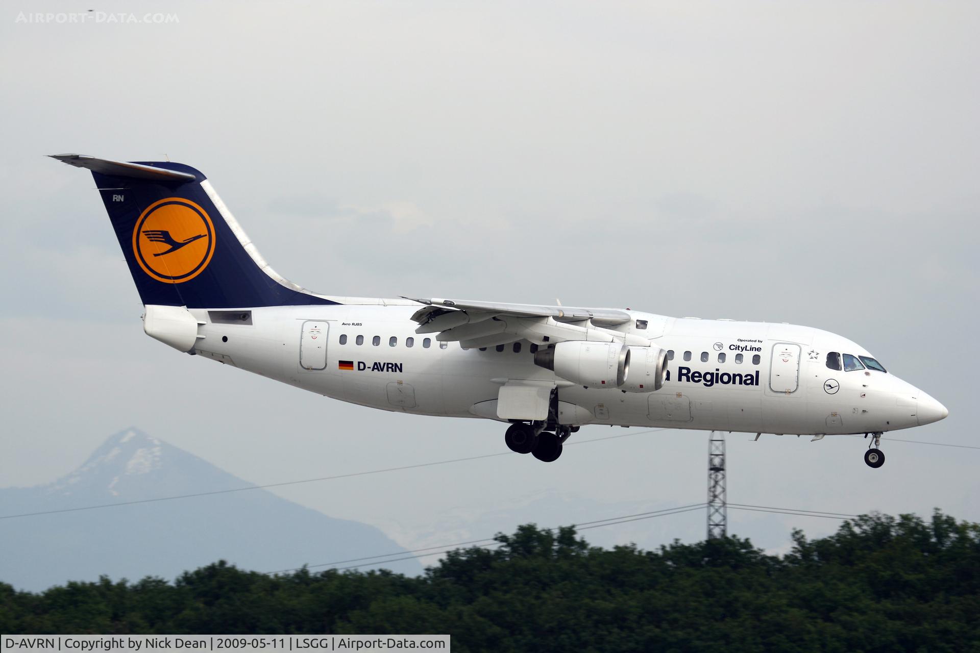 D-AVRN, 1996 British Aerospace Avro 146-RJ85A C/N E2293, LSGG