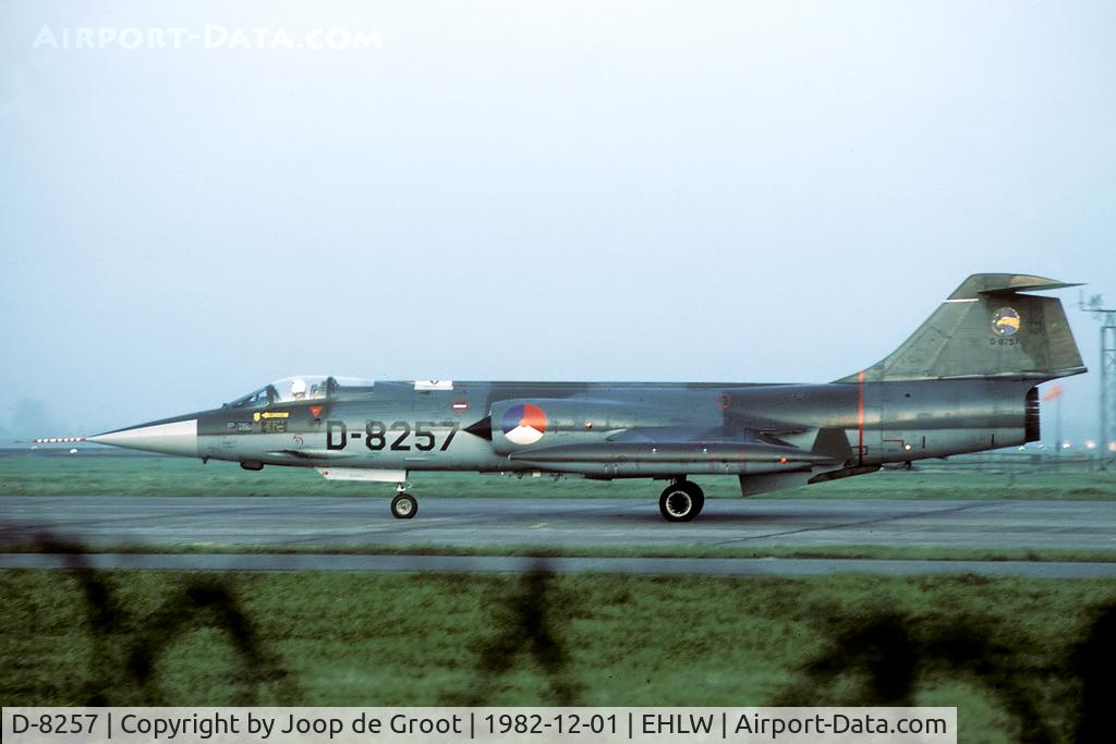 D-8257, Lockheed F-104G Starfighter C/N 683-8257, 306 Sqn was the last KLu squadron to operate the F-104 Starfighter.