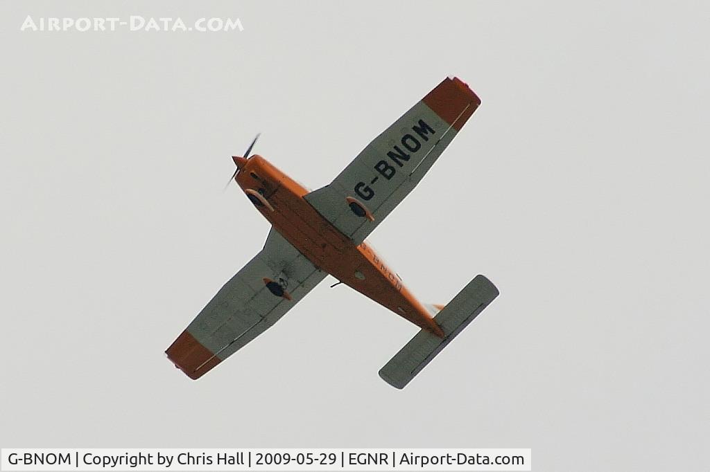 G-BNOM, 1987 Piper PA-28-161 Cherokee Warrior II C/N 2816024, overflying Hawarden